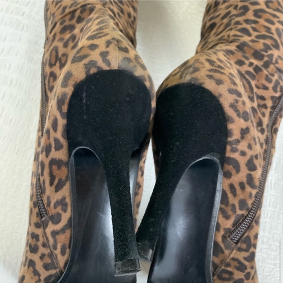 Stuart Weitzman brown animal print tall boots - Picture 7 of 10